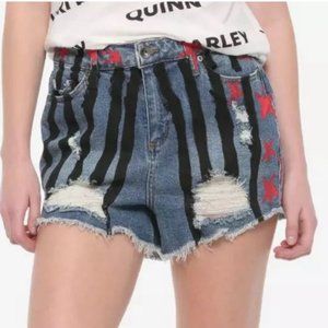 Her Universe DC Comics Birds of Prey Hi-Rise Shorts, Harley Quinn Juniors 11